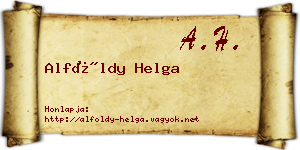 Alföldy Helga névjegykártya